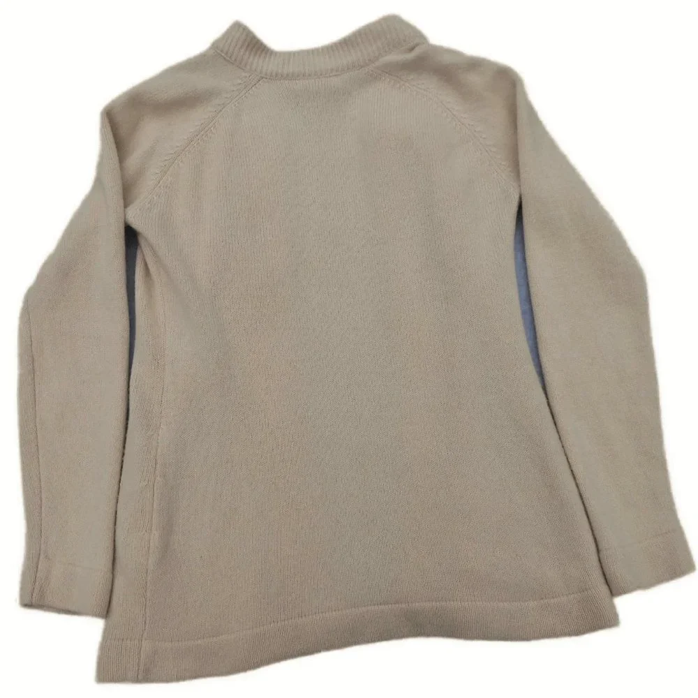 Cashmere Vintage USA 60s Jack Kobren Open Front Cardigan Belted Beige Pockets